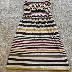 Striped Multicolor Women's tube top dress